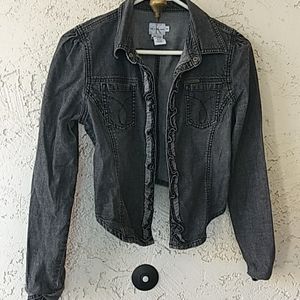 Black Calvin Klein jeans medium girls jean jacket